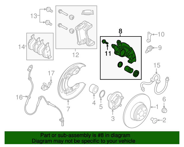 LAND ROVER Pinça de Freio Traseira Direita - LR027126